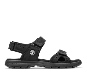 Timberland Mens Slip-On Leather Sandals - Black Nubuck