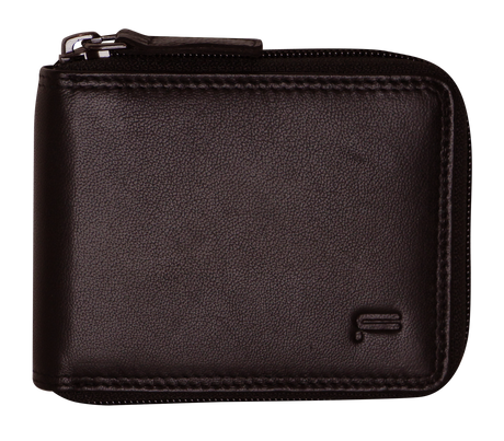 Futura Mens RFID Zip Around Leather Wallet - Brown