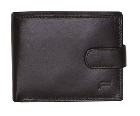 Futura Mens RFID Leather Coin Fold Over Wallet - Brown