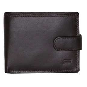 Futura Men's RFID Leather Coin Wallet with Buckle - Brown