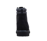 Timberland Mens 6-inch Double Collar Boots Leather Shoes Lightweight - Black Nubuck