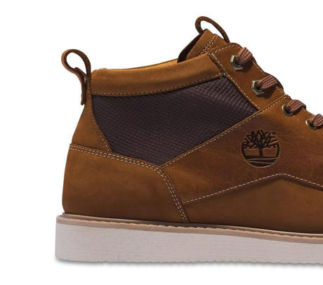 Timberland Mens Newmarket II Leather Fabric Chukka Boot - Rust Nubuck