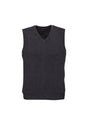 Advatex Mens Wool Blend V Neck Sleeveless Vest (Double Knit) - Charcoal