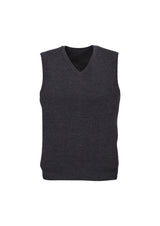 Advatex Mens Wool Blend V Neck Sleeveless Vest (Double Knit) - Charcoal