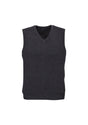 Advatex Mens Wool Blend V Neck Sleeveless Vest (Double Knit) - Charcoal