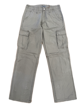 Mens 100% Cotton Cargo Pants Relaxed Easy Fit Straight Leg in Khaki