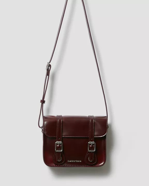Dr Martens Womens Satchel Bag Vegan Crossbody 7 inch - Cherry Red