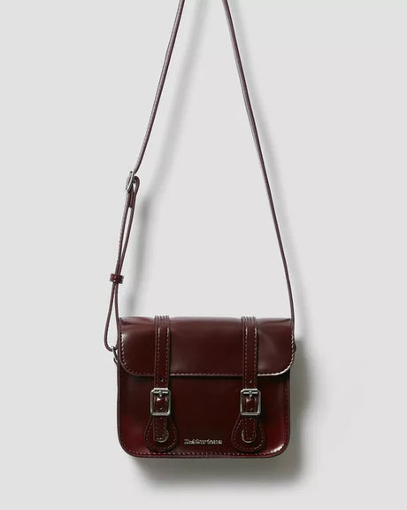 Dr Martens Womens Satchel Bag Vegan Crossbody 7 inch - Cherry Red