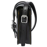 Dr. Martens 7 Inch Satchel Bag Leather Shoulder Crossbody Magnetic Buckle in Black Kiev