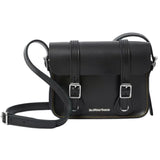 Dr. Martens 7 Inch Satchel Bag Leather Shoulder Crossbody Magnetic Buckle in Black Kiev