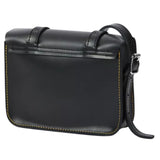 Dr. Martens 7 Inch Satchel Bag Leather Shoulder Crossbody Magnetic Buckle in Black Kiev