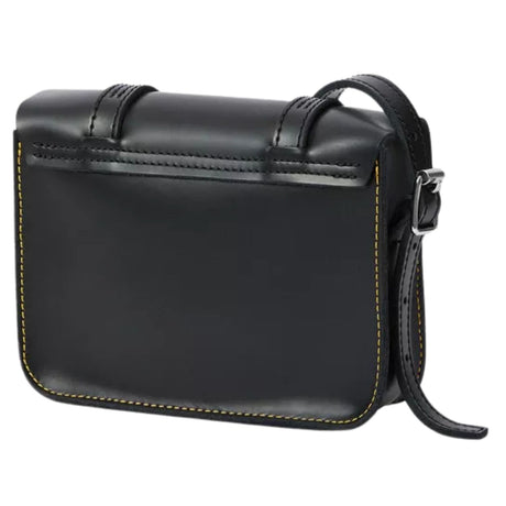 Dr. Martens 7 Inch Satchel Bag Leather Shoulder Crossbody Magnetic Buckle in Black Kiev