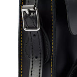 Dr. Martens 7 Inch Satchel Bag Leather Shoulder Crossbody Magnetic Buckle in Black Kiev