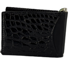 Mens Genuine Crocodile Leather Money Clip Wallet - Black (Made in Australia)