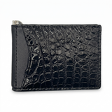 Mens Genuine Crocodile Leather Money Clip Wallet - Black (Made in Australia)