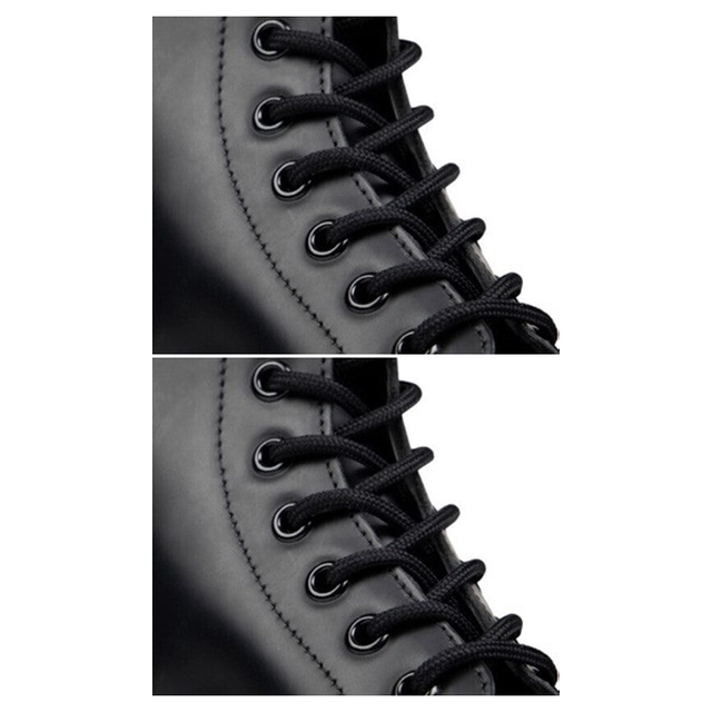 2x Dr. Martens 140cm Round Laces Pack - Black (8-10 Eye Boots)