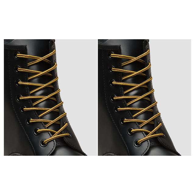 2x Dr. Martens 140cm Round Laces Pack - Brown/Yellow (8-10 Eye Boots)