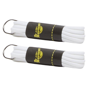 2x Dr. Martens 140cm Round Laces Pack - White (8-10 Eye Boots)