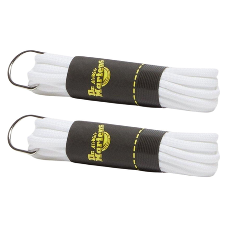2x Dr. Martens 140cm Round Laces Pack - White (8-10 Eye Boots)