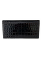 Womens Genuine Crocodile Leather Purse Wallet - Black (Made in Australia)