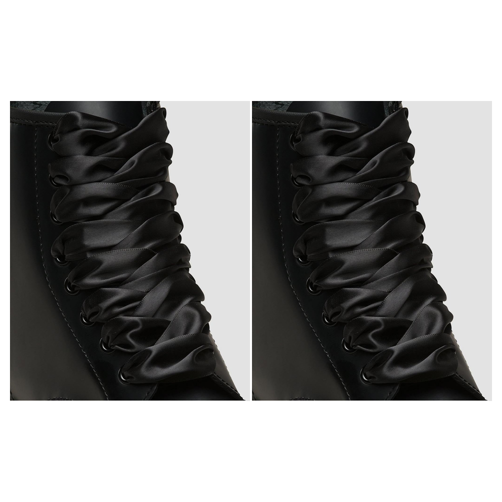 2x Dr. Martens 140cm Ribbon Laces Pack - Black (8-10 Eye Boots)