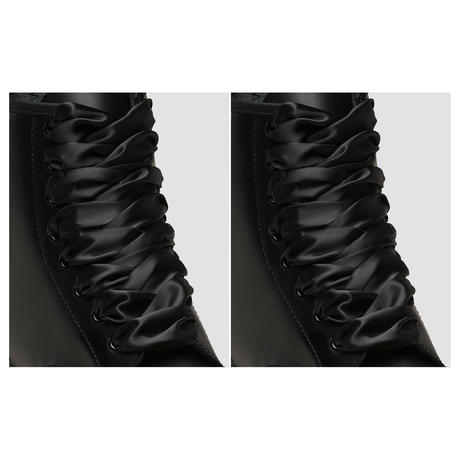 2x Dr. Martens 140cm Ribbon Laces Pack - Black (8-10 Eye Boots)