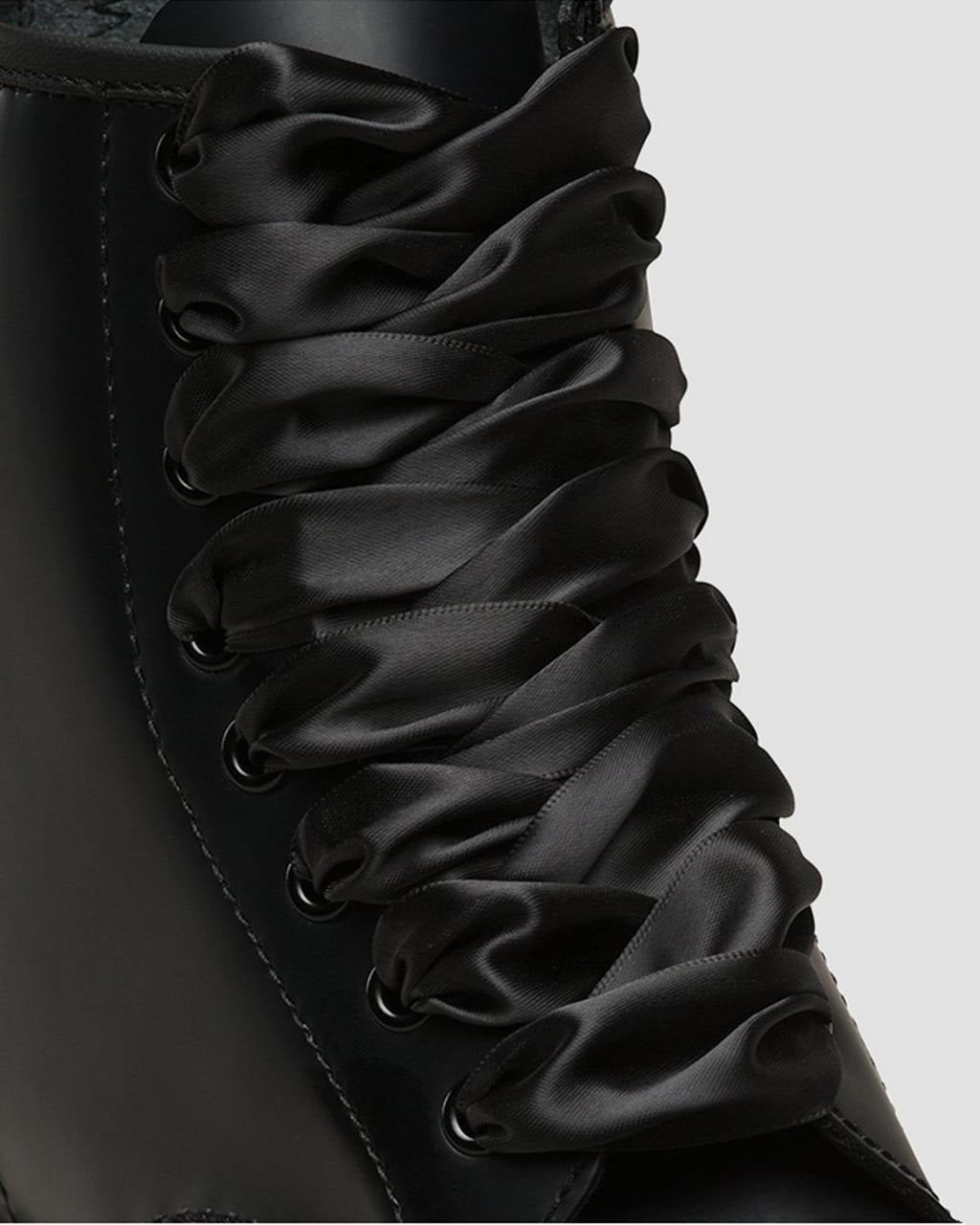Dr. Martens 140cm Ribbon Laces - Black (8-10 Eye Boots)