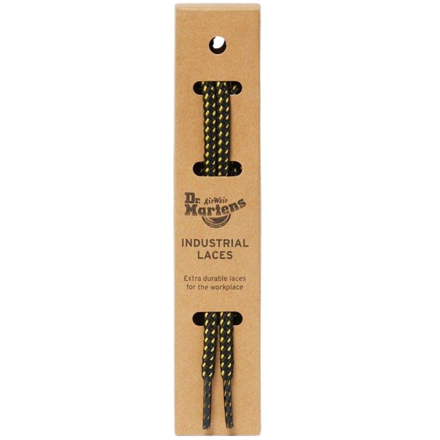 36" Flat Cotton Laces Fits 4-5 Eye Dr. Martens Shoes Durable Pair - Black Yellow