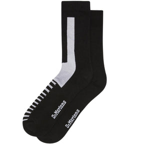 Dr. Martens Double Doc Boot Socks - Black/White (Organic Cotton Blend)