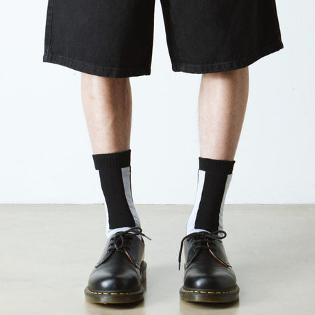 Dr. Martens Double Doc Boot Socks Black/White S/M M/L - Organic Cotton Blend