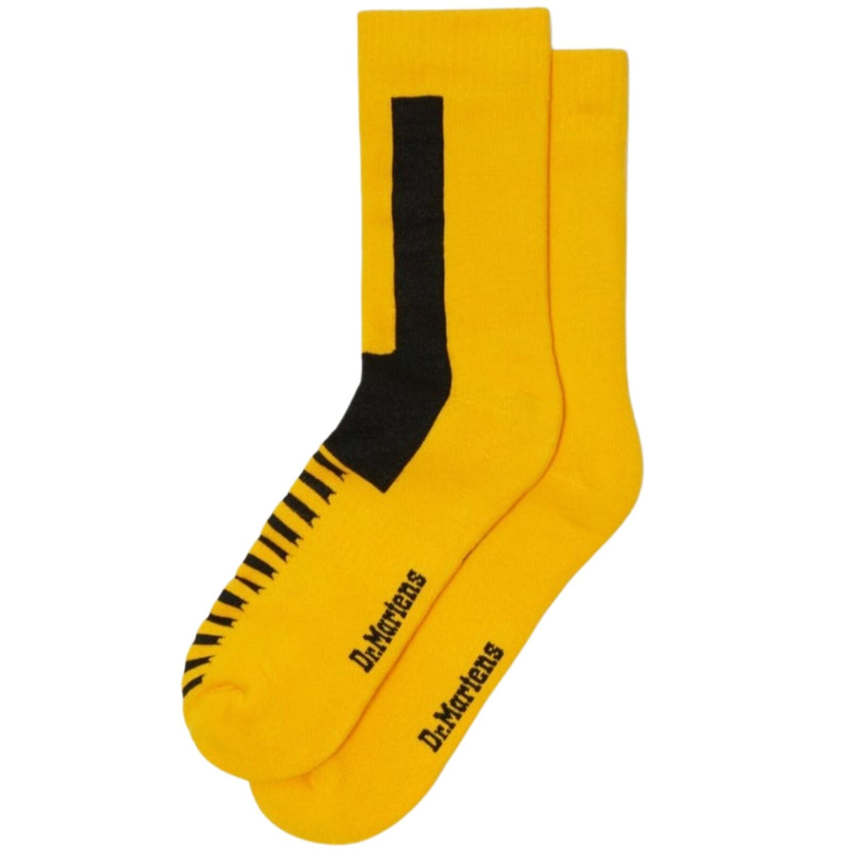 Dr. Martens Double Docs Socks in Black Yellow – Cotton Blend – S/M M/L – Cushioned – New