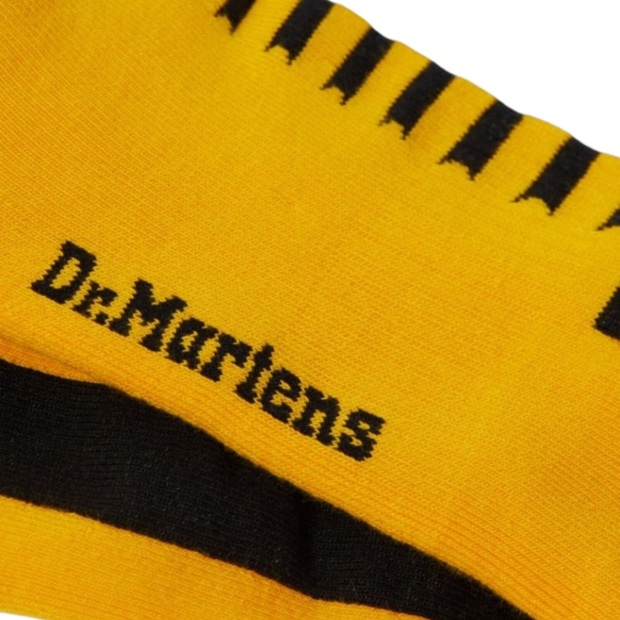 Dr. Martens Double Docs Socks in Black Yellow – Cotton Blend – S/M M/L – Cushioned – New