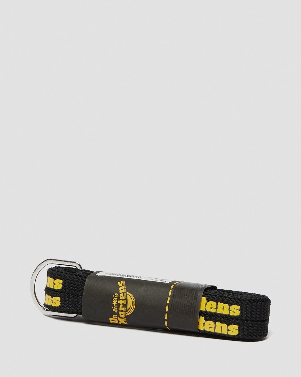 Dr. Martens 55"/140cm Round Laces - Black/Yellow (8-10 Eye Boots)