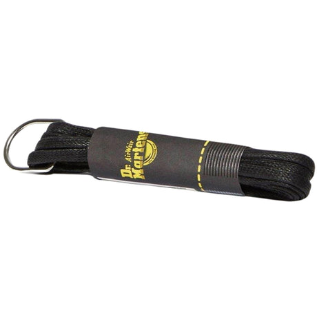 140cm Black Waxed Flat Shoe Laces – Fits 8–10 Eye Dr. Martens Boots