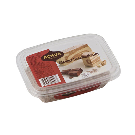 3x 454g Achva Sesame Halva with Vanilla & Chocolate Marble (Kosher Parve) - Product of Israel (Bulk Pack)