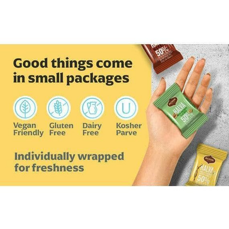 12 Pack Achva Halva Snacks Vanilla Cocoa Marble 300g for Kosher Gifts