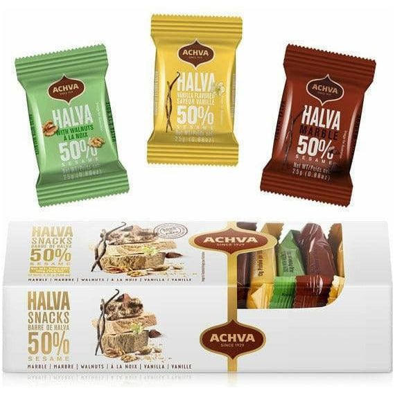 12 Pack Achva Halva Snacks Vanilla Cocoa Marble 300g for Kosher Gifts