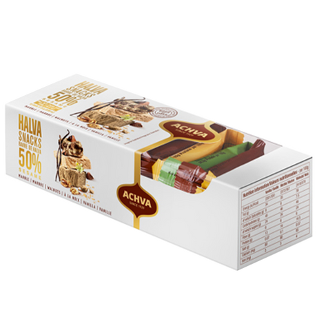 12 Pack Achva Halva Snacks Vanilla Cocoa Marble 300g for Kosher Gifts