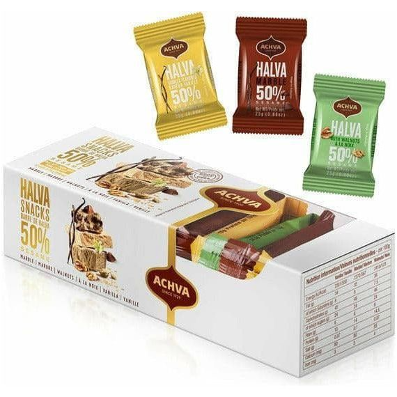 12 Pack Achva Halva Snacks Vanilla Cocoa Marble 300g for Kosher Gifts