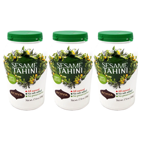 3x 500g Achva Sesame Tahini Paste Pack - 100% Ground Sesame Seeds (All Natural)