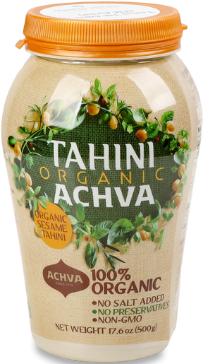 Achva 500g 100% Organic Ground Sesame Seeds Tahini Paste All Natural Dip Spread