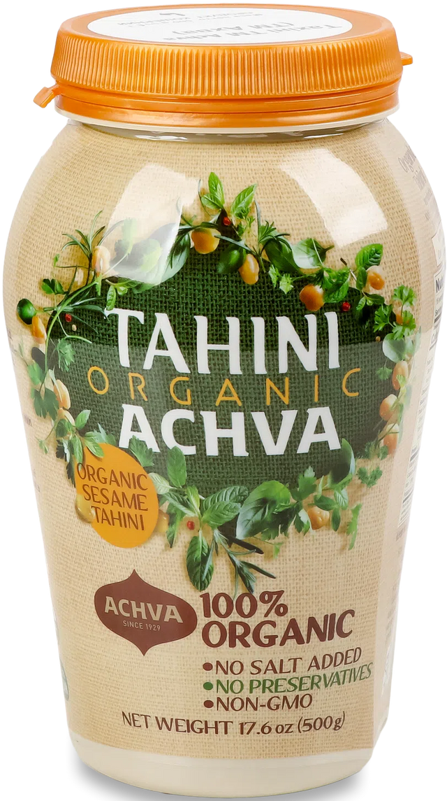 Achva 500g 100% Organic Ground Sesame Seeds Tahini Paste All Natural Dip Spread