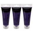 3x Artvalli Artists Acrylic Paint Bulk Pack - Brilliant Purple 75ml Tube (Water Based & Non Toxic)