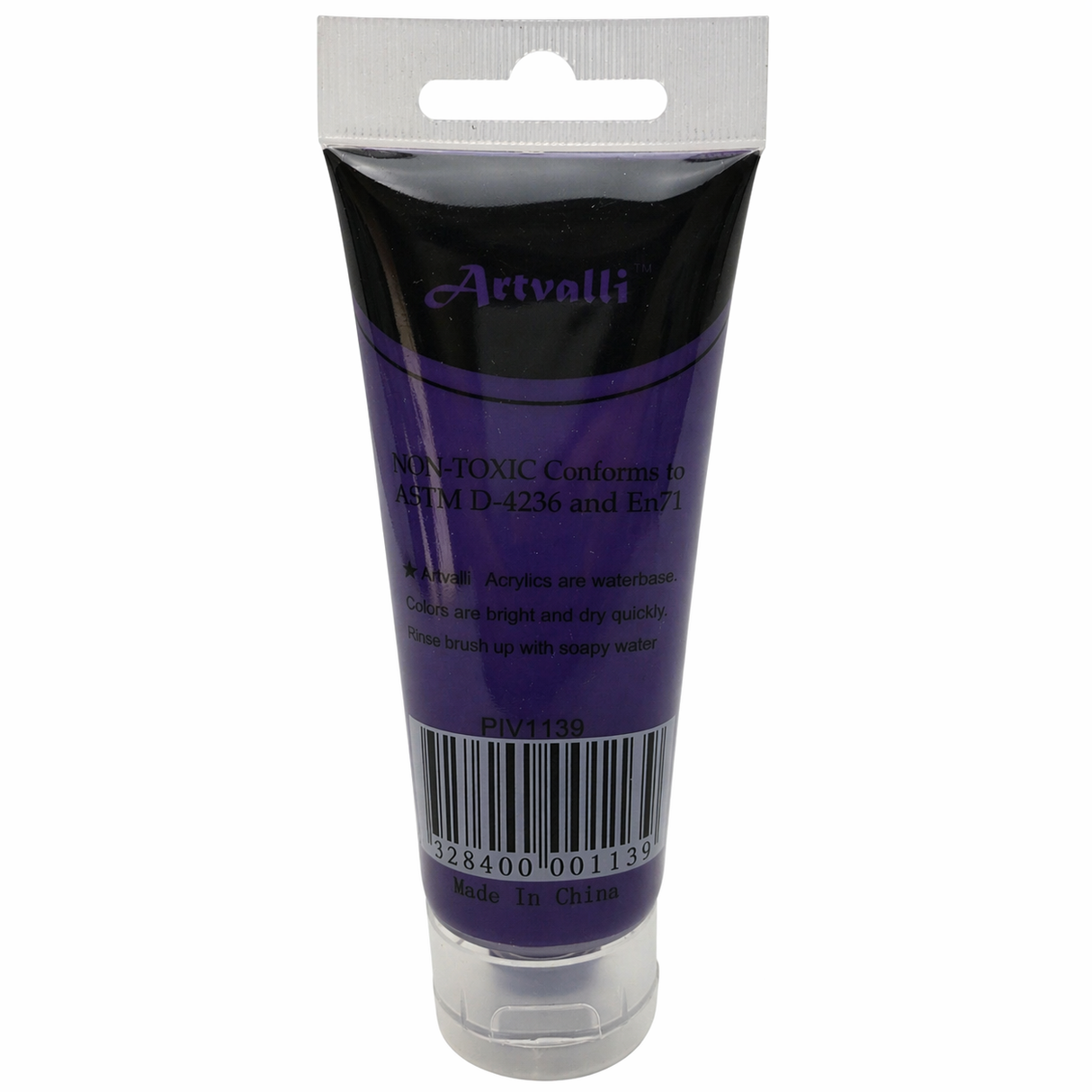 Artvalli Artists Acrylic Paint - Brilliant Purple 75ml Tube (Water Based & Non Toxic)