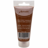 3x Artvalli Artists Acrylic Paint Bulk Pack - Burnt Sienna 75ml Tube (Water Based & Non Toxic)