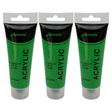 3x Artvalli Artists Acrylic Paint Bulk Pack - Light Green 75ml Tube (Water Based & Non Toxic)