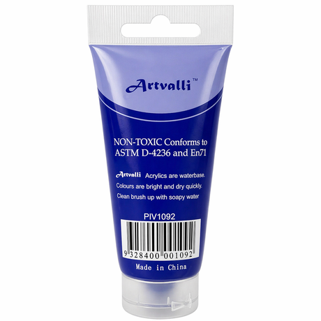 Artvalli Artists Acrylic Paint - Ultramarine Blue 75ml Tube (Water Based & Non Toxic)