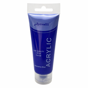 Artvalli Artists Acrylic Paint - Ultramarine Blue 75ml Tube (Water Based & Non Toxic)