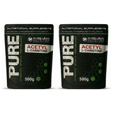 2x 500g Pure Lean Nutrition Acetyl L-Carnitine Powder Pack (Weight Loss, Fat Burning & Energy)