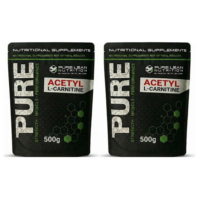 2x 500g Pure Lean Nutrition Acetyl L-Carnitine Powder Pack (Weight Loss, Fat Burning & Energy)